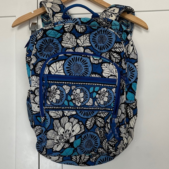 Vera Bradley Handbags - Vera Bradley Vintage Floral Blue Backpack